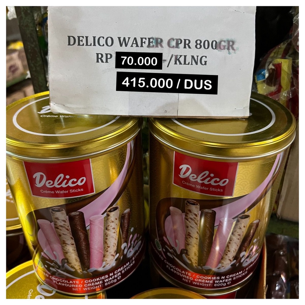 

Delico wafer sticks kaleng besar 800gr