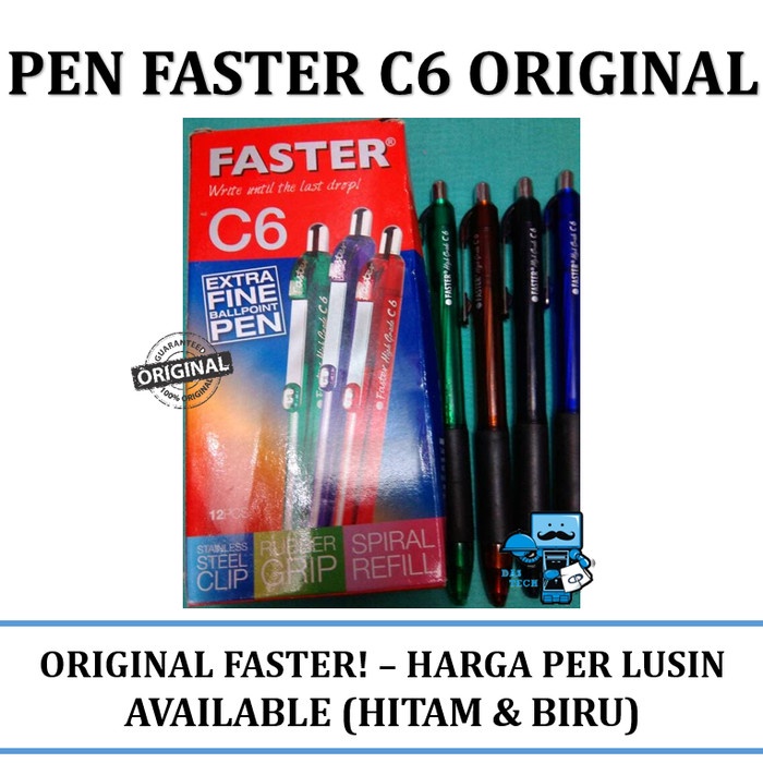 

BISA COD Pen Faster C6 Original - Box Isi 12 Pcs (1 Lusin)