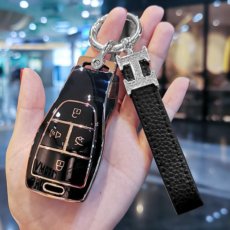 Gantungan Kunci Mobil Kulit Untuk Semua Model Key Belt Chain Hadiah Wanita Istimewah Aksesoris Mobil Keyring Sling