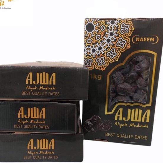 

TERLARIS Kurma Ajwa 1kg Madinah Aliyah Original dus gas !!