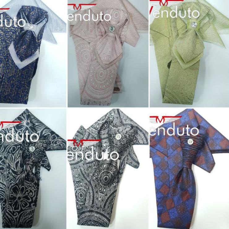 ➮ Dasi pengantin STS / Dasi kerut pengantin / Dasi pengantin pria / Dasi modern pengantin  (model 2)