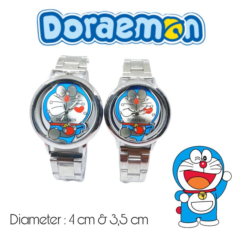 Jam Tangan Wanita Doraemon Rantai Putih