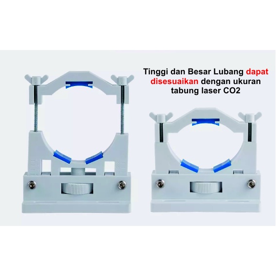 [HAEBOT] Flexible Holder Bracket Dudukan Tabung Laser Co2 50mm 80mm Mesin CNC Cutting Akrilik Fleksibel Adjust Diameter Set