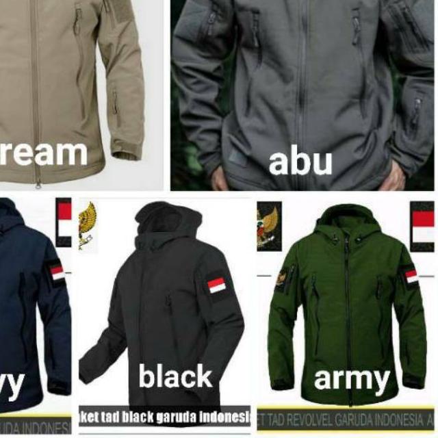 ✪ Jaket TAD Army Tactical Anti Air Free Logo Indonesia Garuda Jaket Bravo ✥
