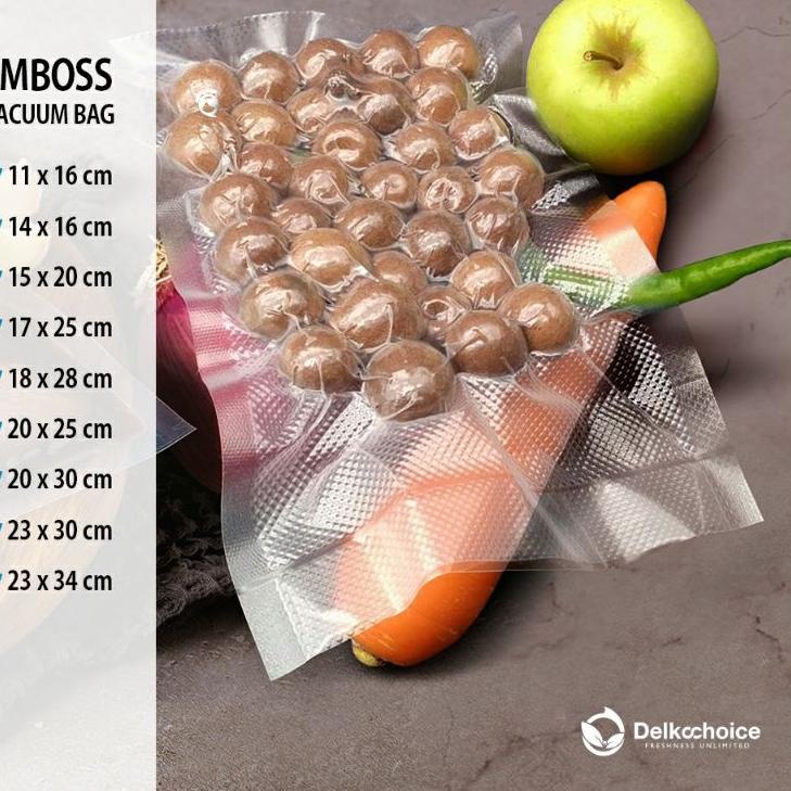 

Murah Luar Biasa PLASTIK VAKUM VACUM VACUUM BAG MAKANAN EMBOSS EMBOS EMBOSSED / 1 PACK ISI - DELKOCHOICE