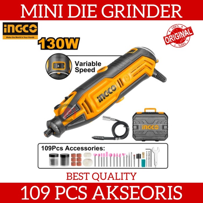 INGCO Mesin Bor Gerinda Mini Die Grinder Tuner Set 109 Pcs Aksesoris