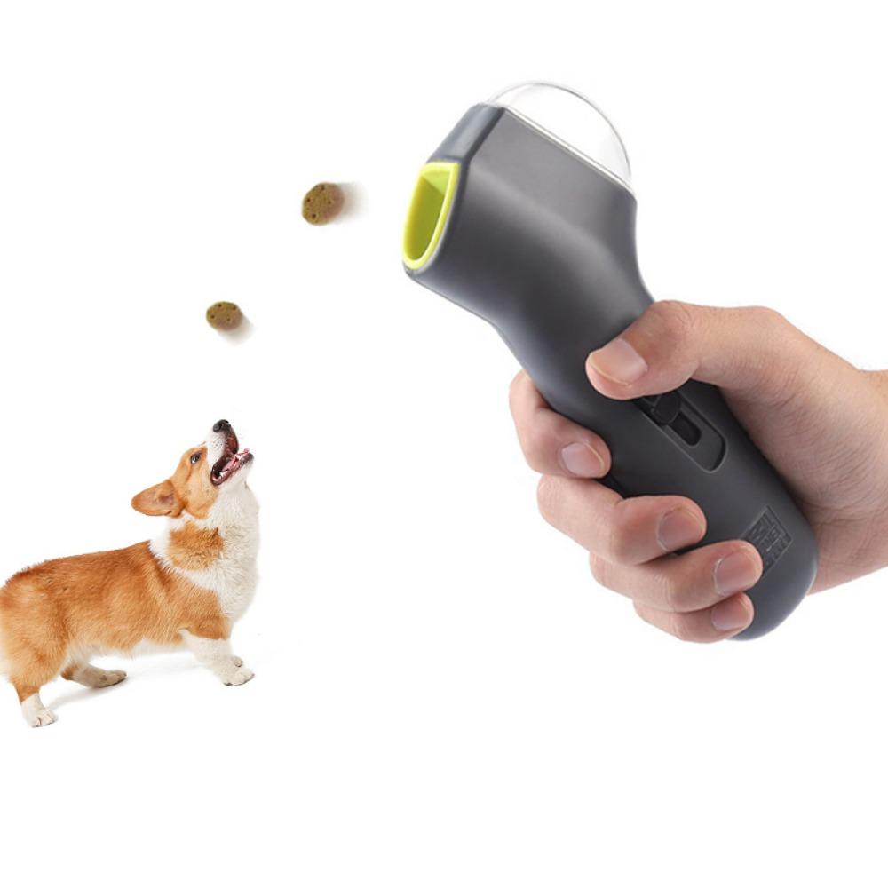 [Elegan] Pet Treat Launcher Portable 1PC Outdoor Grey Untuk Latihan Pembuang Makanan Hewan Peliharaan