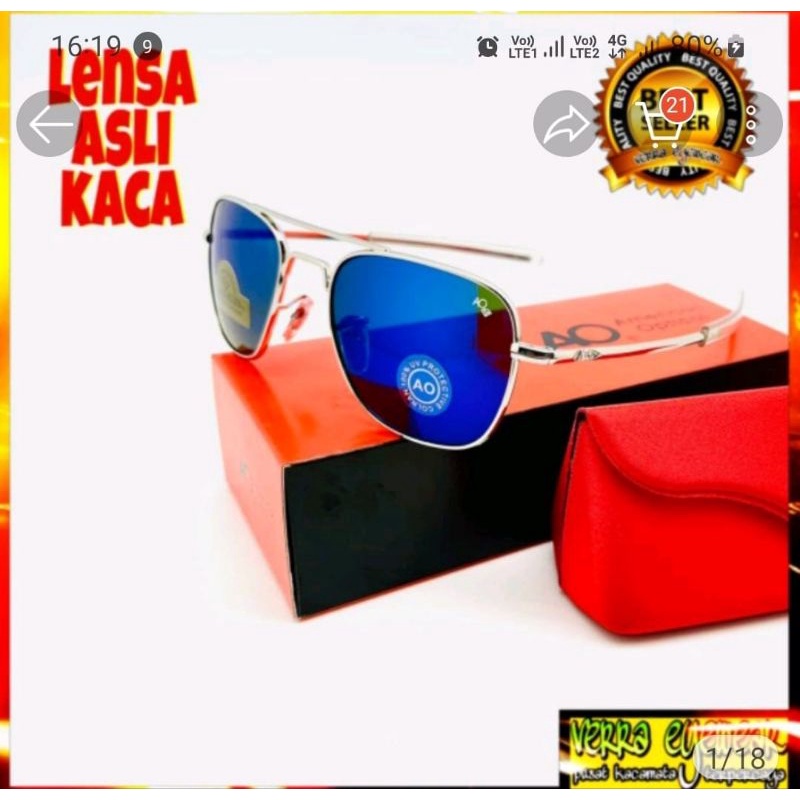 kacamata hitam Pria Lensa Asli Kaca terlaris