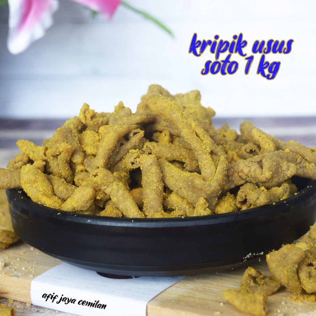 

Keripik usus ayam rasa soto ayam kiloan 1 kg afif jaya cemilan