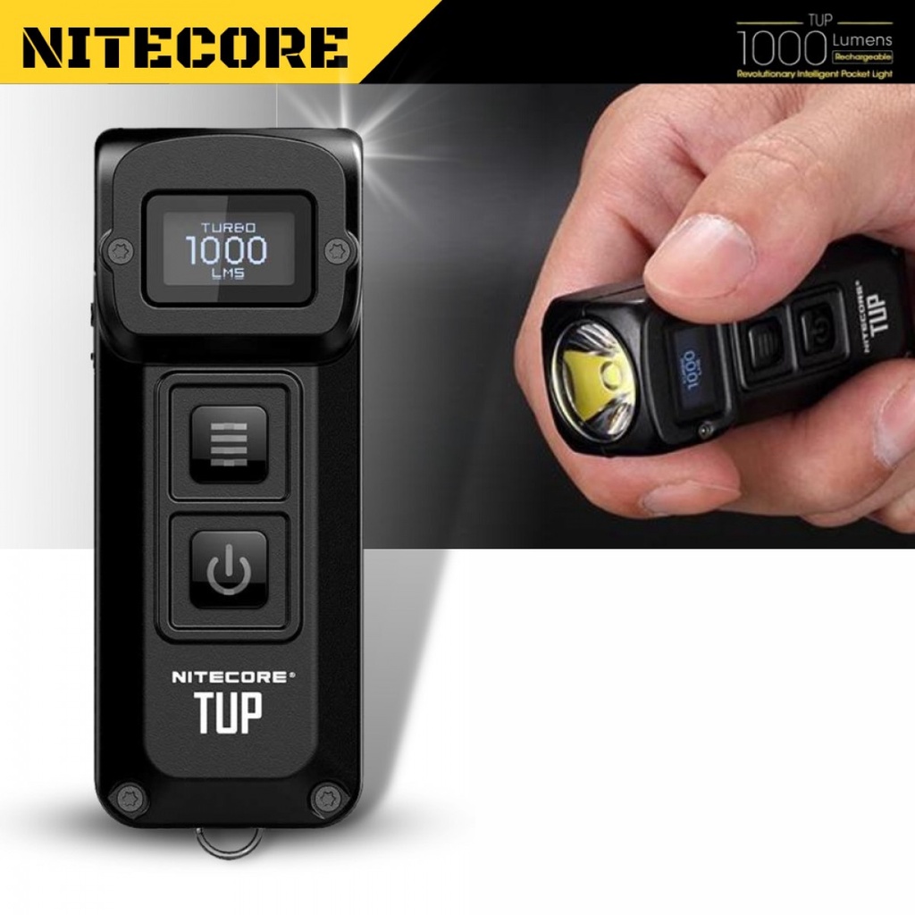NITECORE TUP Senter LED Mini 1000 Lumens USB Recharge Cree XP-L HD V6
