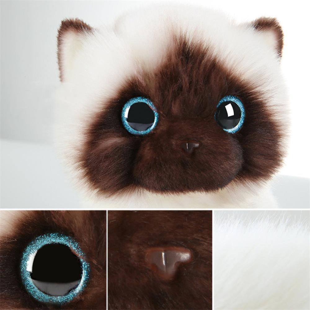 Timekey 20/26CM Simulasi Lucu Ragdoll Kucing Mainan Mewah Mata Biru Kitten Boneka Manusia Hidup Ragdoll Kucing Dekorasi Rumah Untuk Anak Perempuan S8Y3