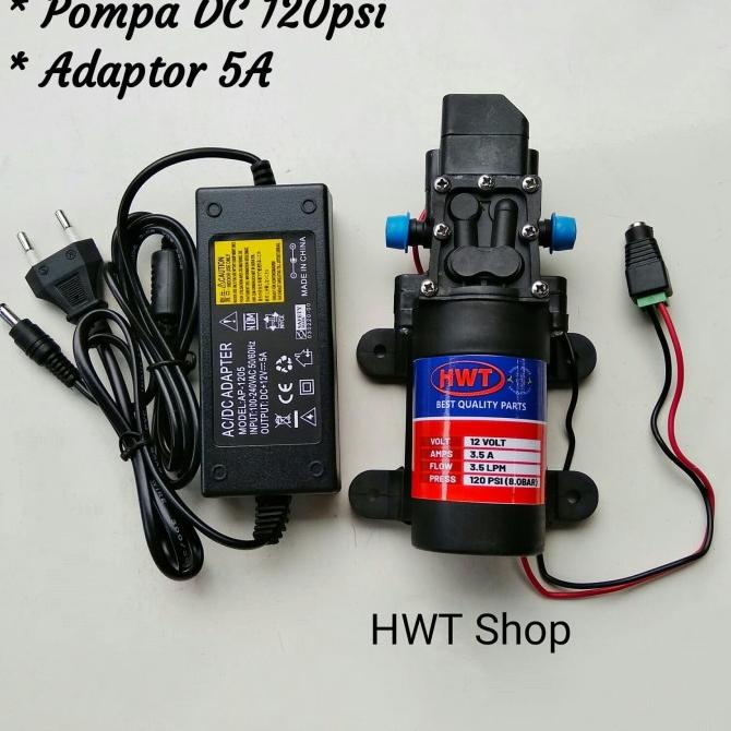 Dinamo Pompa Air Pompa Air Dc 12V Paket Adaptor Dinamo Pompa
