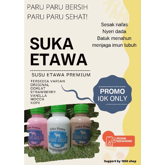 

Suka etawa / susu etawa organik / susu kambing etawa murni pasteurisasi/ susu segar