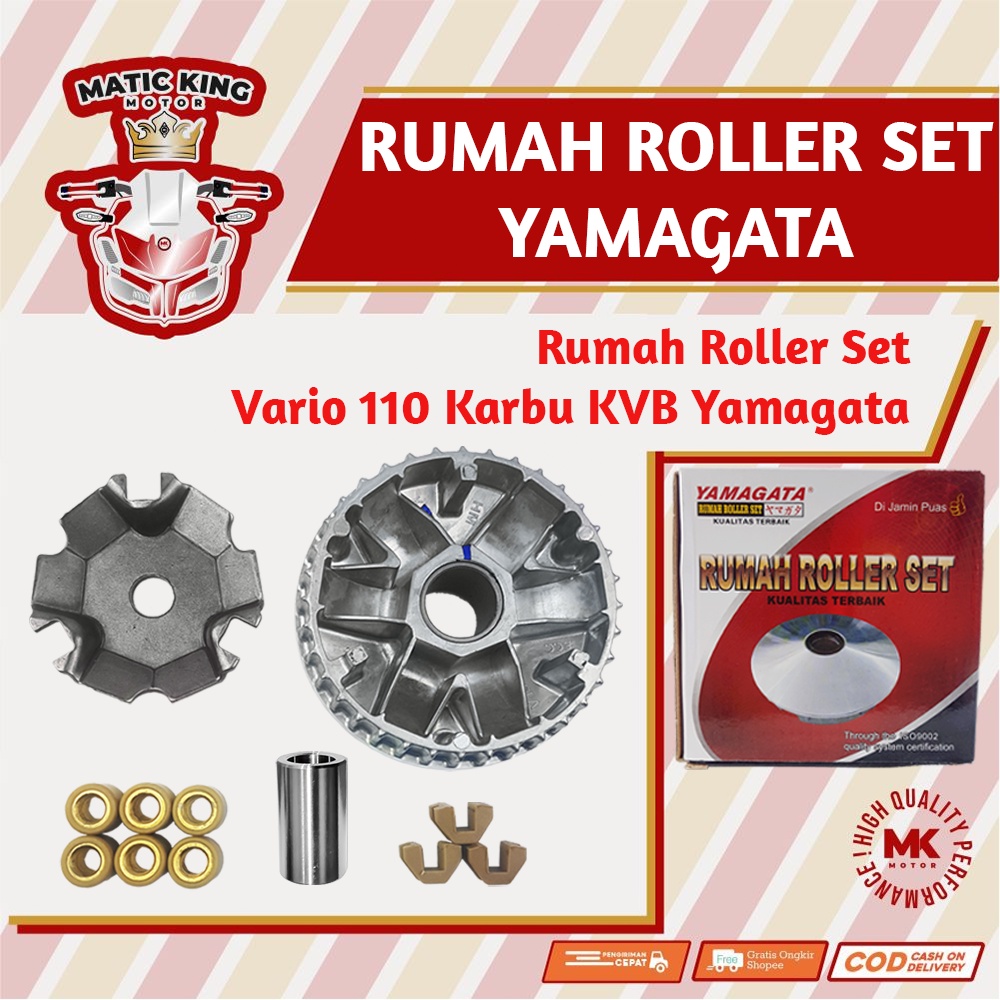 Rumah Roller Set Honda Vario 110 Karburator Fi KVB Yamagata