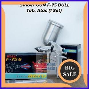 perkakas BULL Spray Gun Tabung Atas F75G Spet Duco Bull 1F3B23