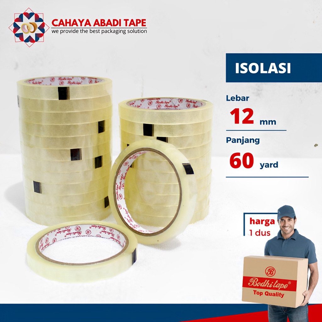 

ISOLASI BODHI 12/24 MM X 60 YARD #PER DUS#