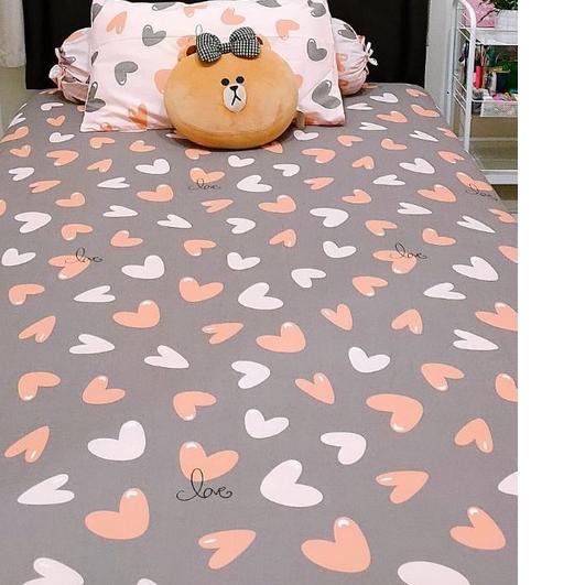 ★ Sprei Set Bantal Guling Bahan Katun Lokal Premium | Free Anti Geser | Sprei Homemade | Sprei Motif