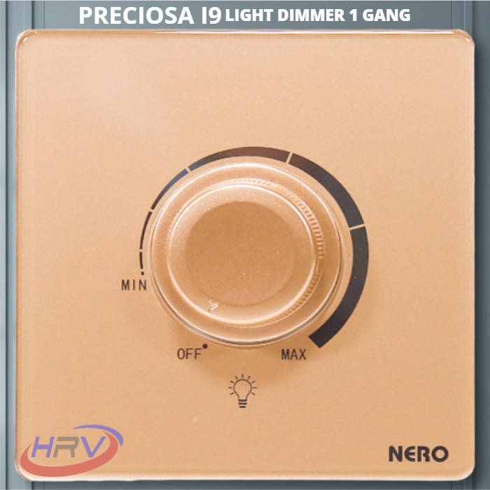 PRECIOSA I9L63-Gold Saklar 1 Gang Light Dimmer NERO