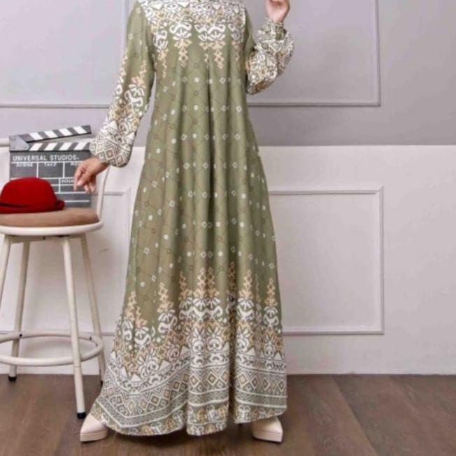 ☇ gamis maxmara luxury Gamis Bahan Maxmara Lux Motif Bunga Premium HitamTerbaru Kekinian Murah Bisa 