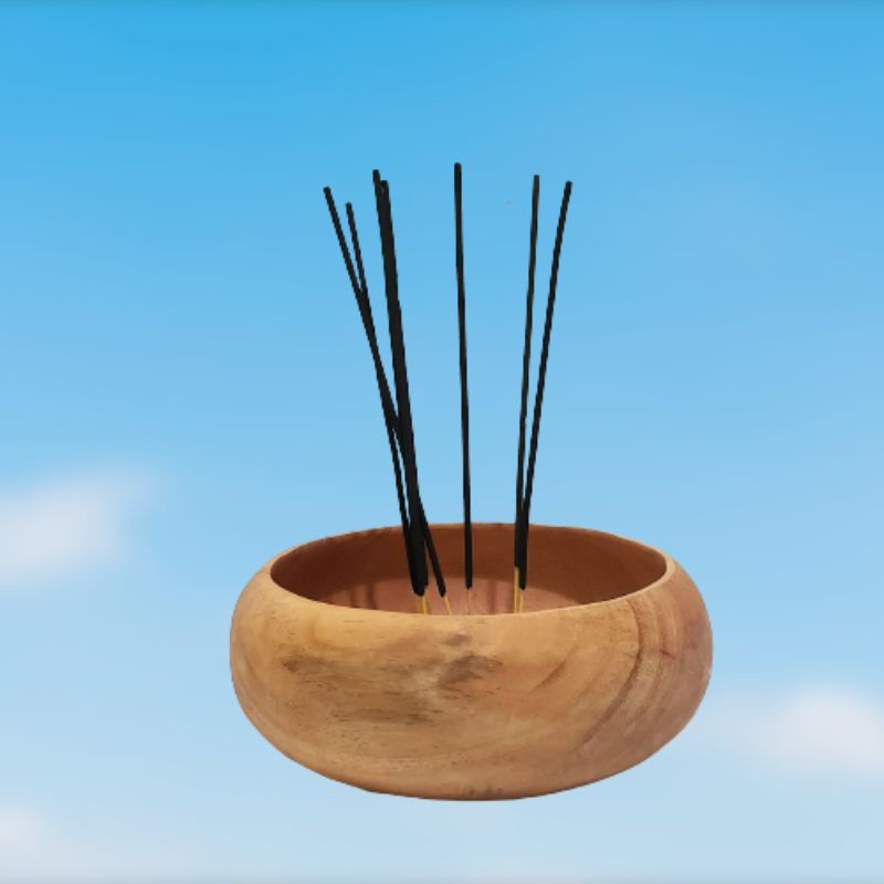 Tempat Bakar Dupa Wood Series BULAT 20 Cm