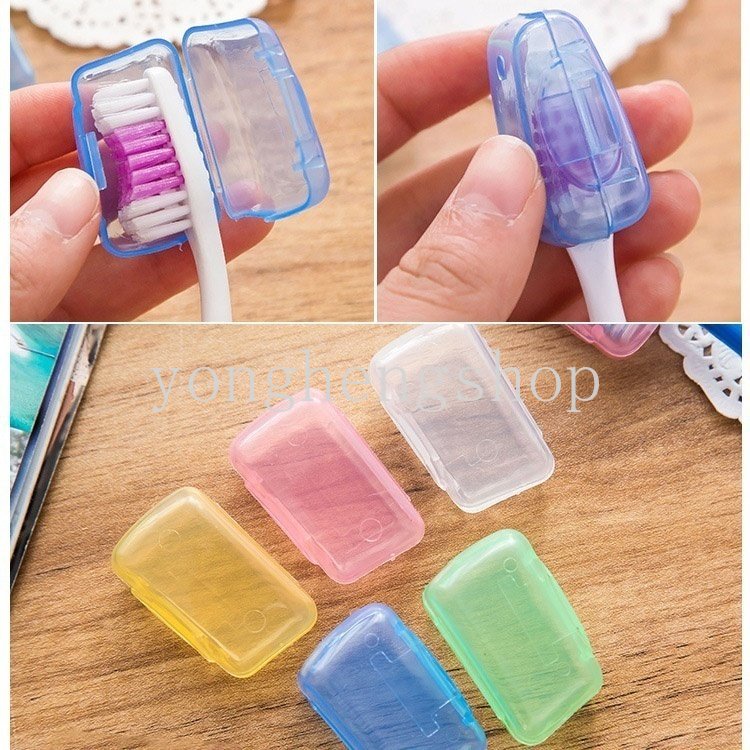 5pcs / set Toothbrush Head Cover Holder Hiking Camping Travel Portable Tooth Brush Cap Case Germproof Toothbrushes Protection Covers Bathroom Supplies