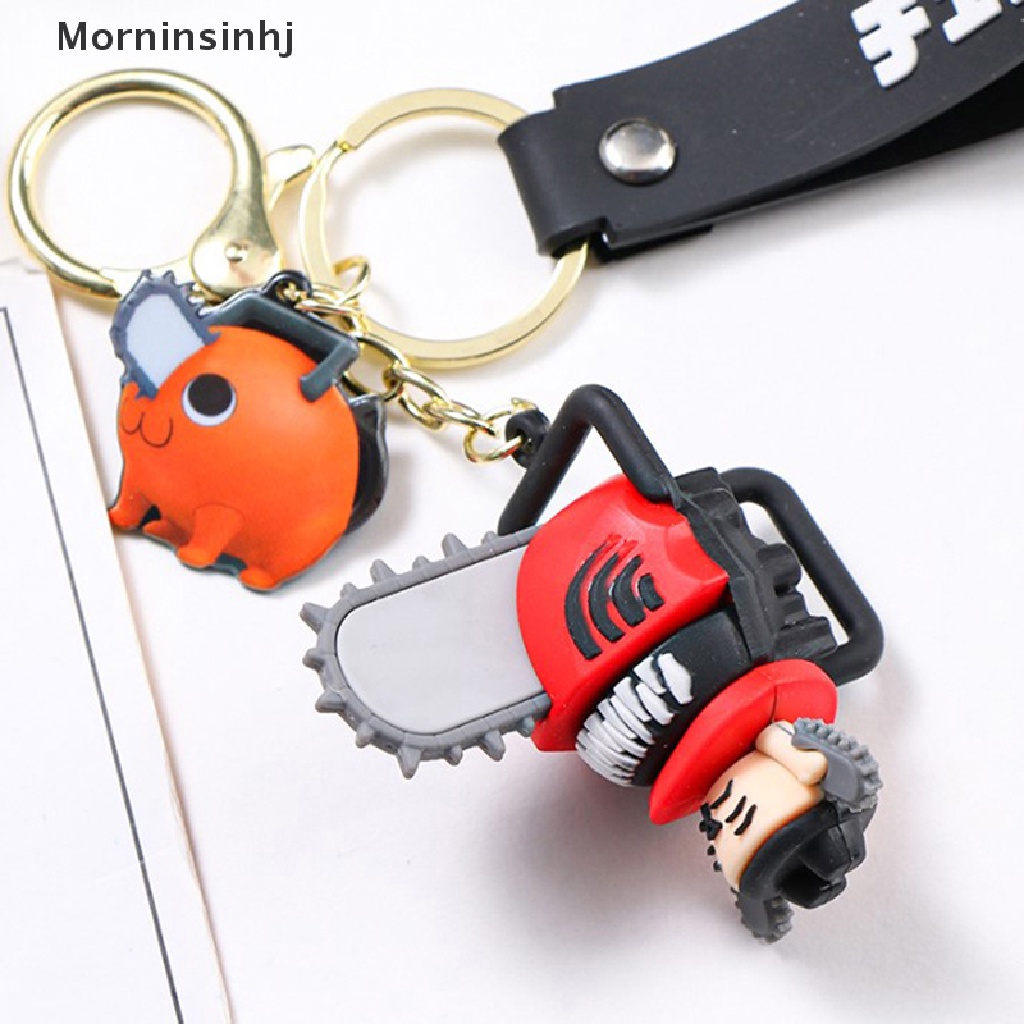 Mornin New Anime Chain Man Keychain Lucu Lembut Karet Pochita Gantungan Kunci Mobil Denji Makima Key Chains Bag Pendant Key Holder Pasangan Hadiah id