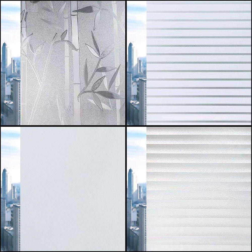 Populer Frosted Kaca Film Perekat Statis Self-Adhesive Buram Privasi