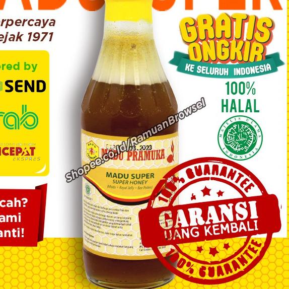 

♣ Super Pramuka 350ml ( + Pollen + Royal Jelly) Alami ☞