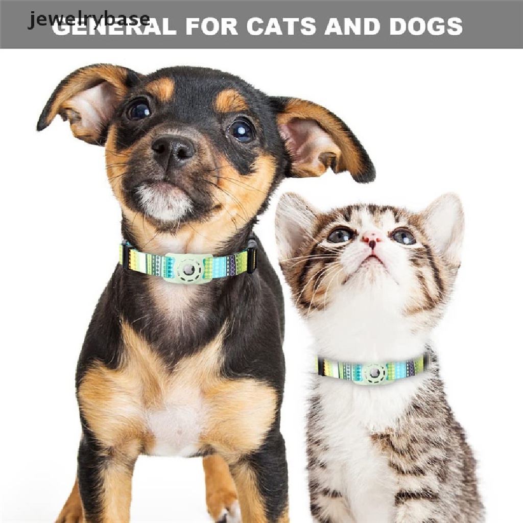 [jewelrybase] Digital Pring Airtag Collar Adjustable Puppy Kitten Kalung Kerah Apple Boutique