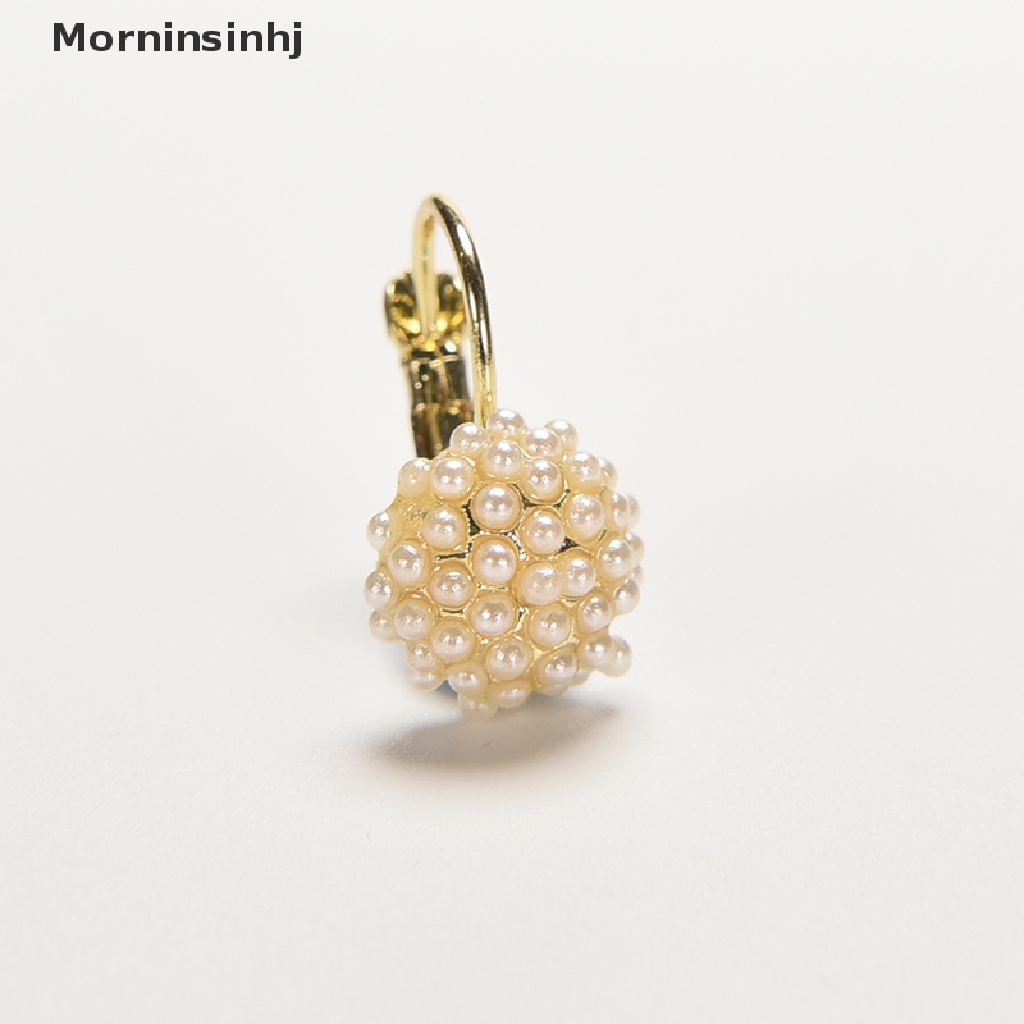 Mornin Wanita Fashion Mutiara Manset Telinga Manik-Manik Stud Earrings Chic Berlapis Emas Drop Earings id