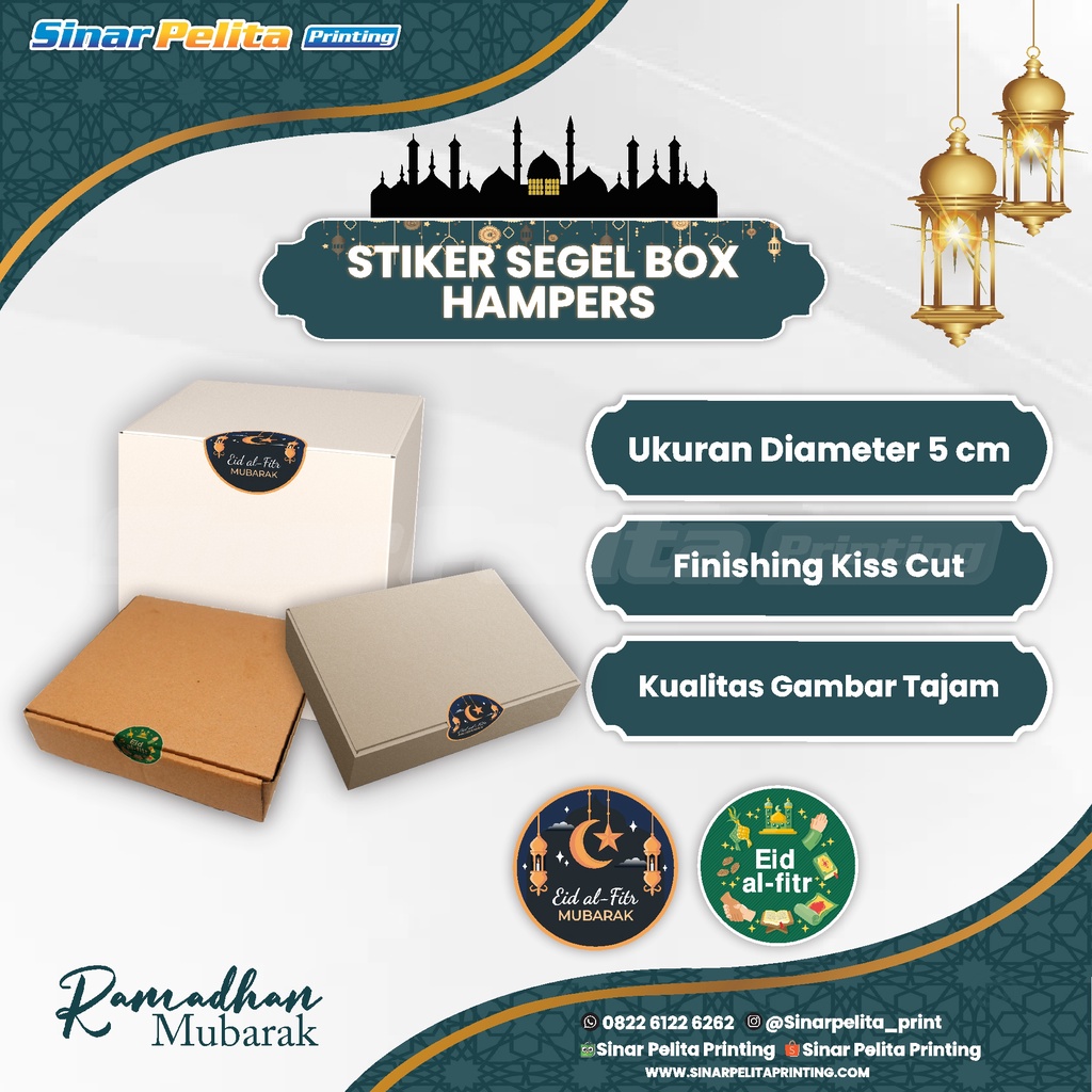 

Stiker Segel Bulat Hampers Lebaran | Stiker Hampers Lebaran