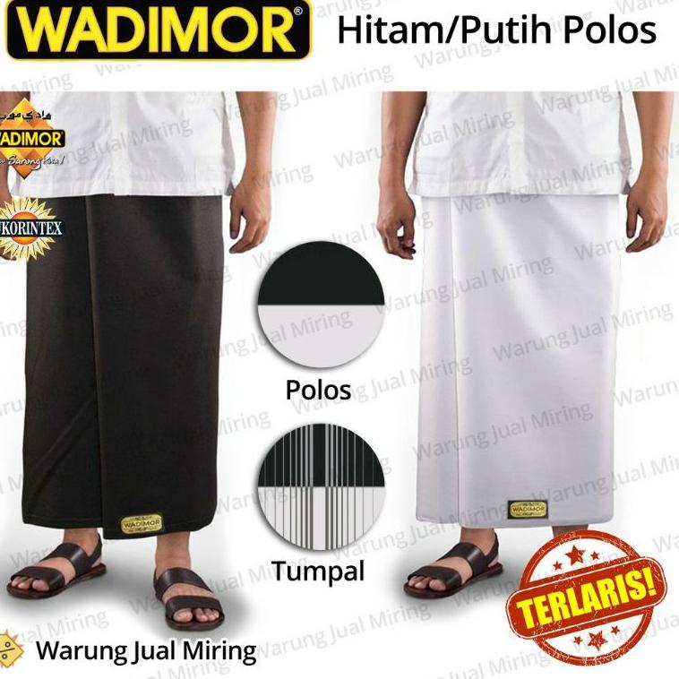 Stok Terbatas Sarung WADIMOR Hitam Polos Ntpl Tanpa Tumpal Putih Polos Ntpl Hitam Tumpal Putih Tumpa