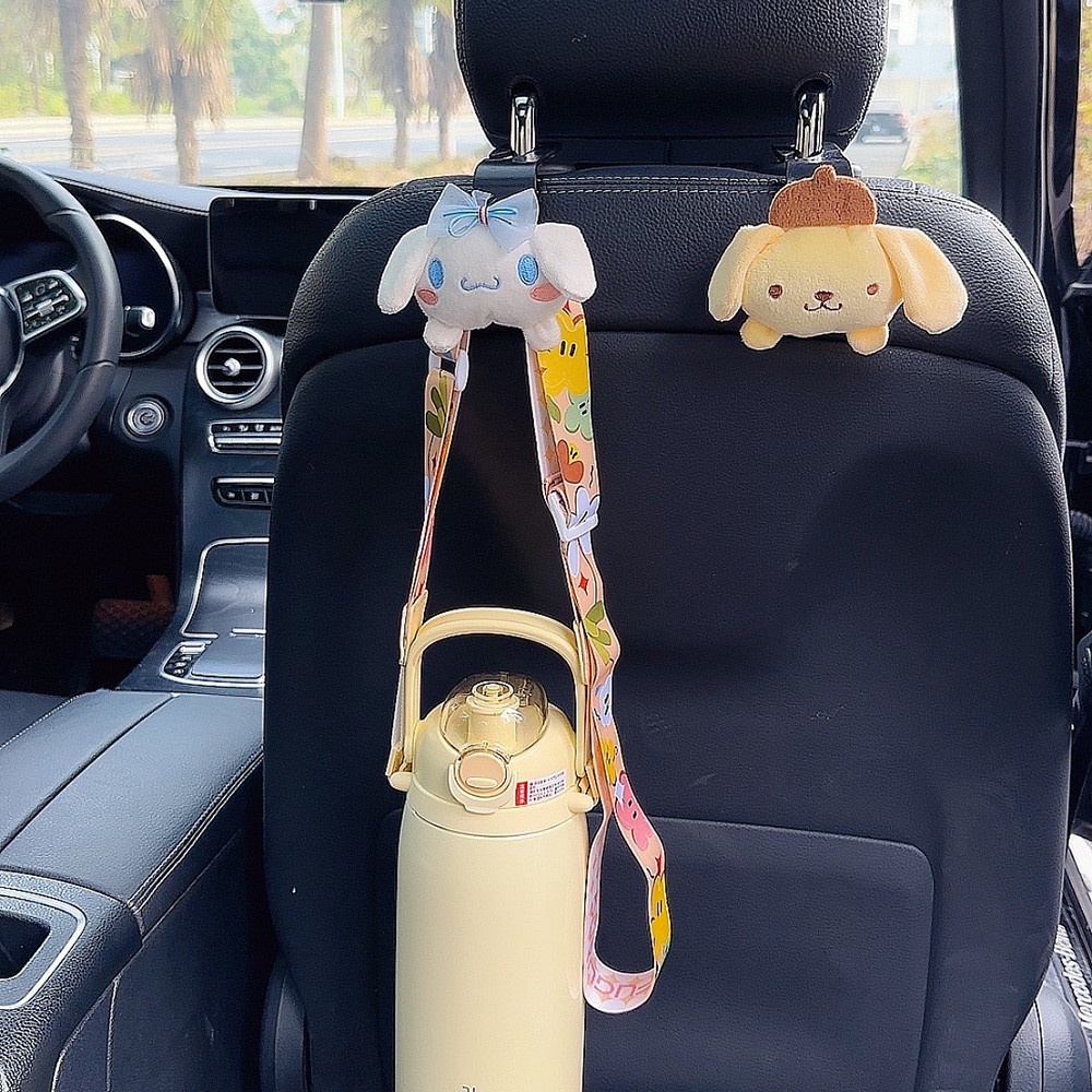 Boneka Kartun Lucu Pengait Mobil Coolomey Mainan Mewah Alat Penyimpanan Mobil