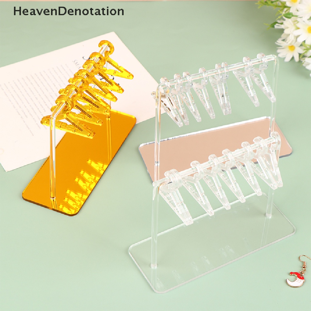 [HeavenDenotation] Kreatif Pribadi Gantungan Baju Bentuk Akrilik Anting Holders Tabletop Jewelry Display Organizers HDV