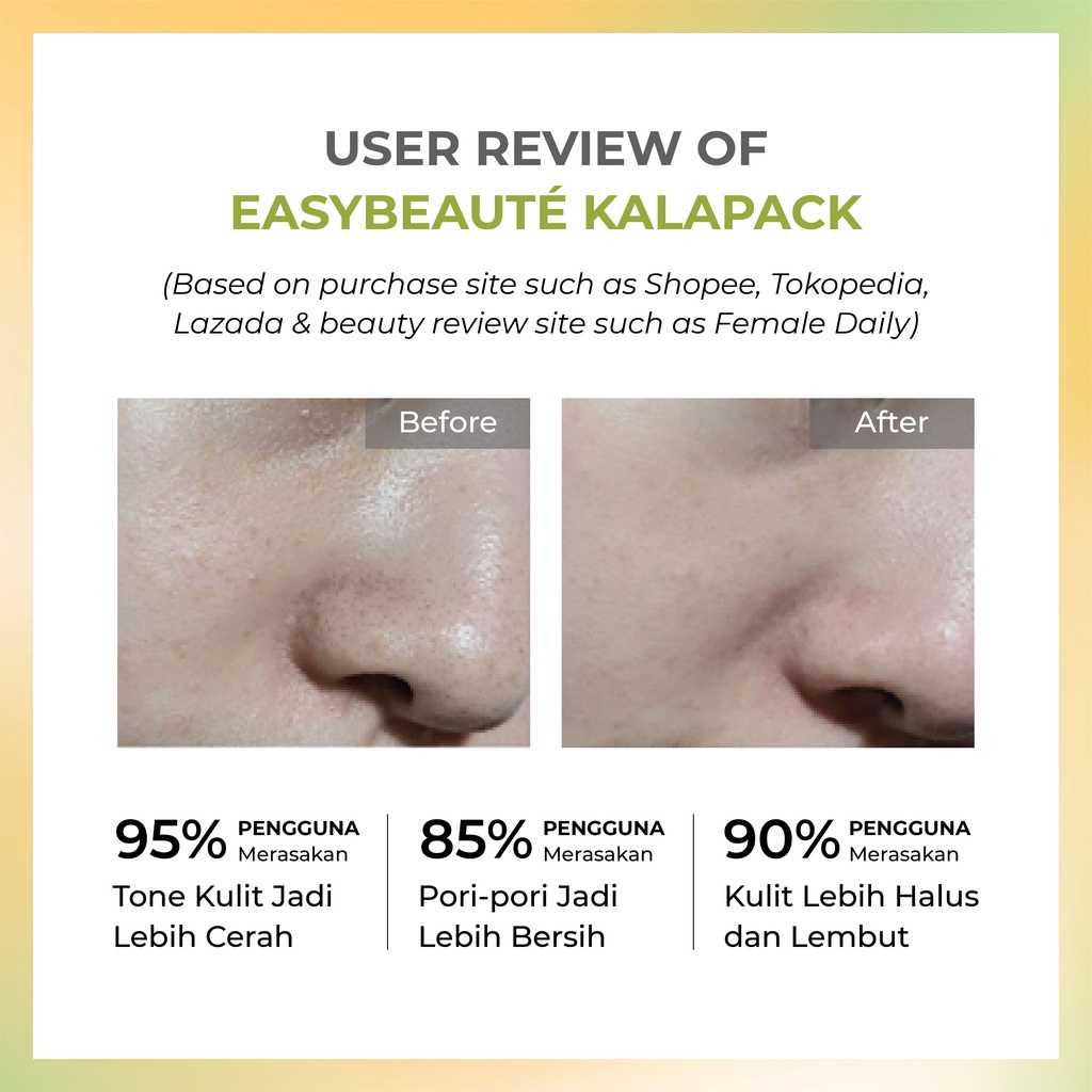 Easybeaute Kalapack Instant Brightening Sheet Mask Untuk Mencerahkan &amp; Memutihkan Kulit 28g