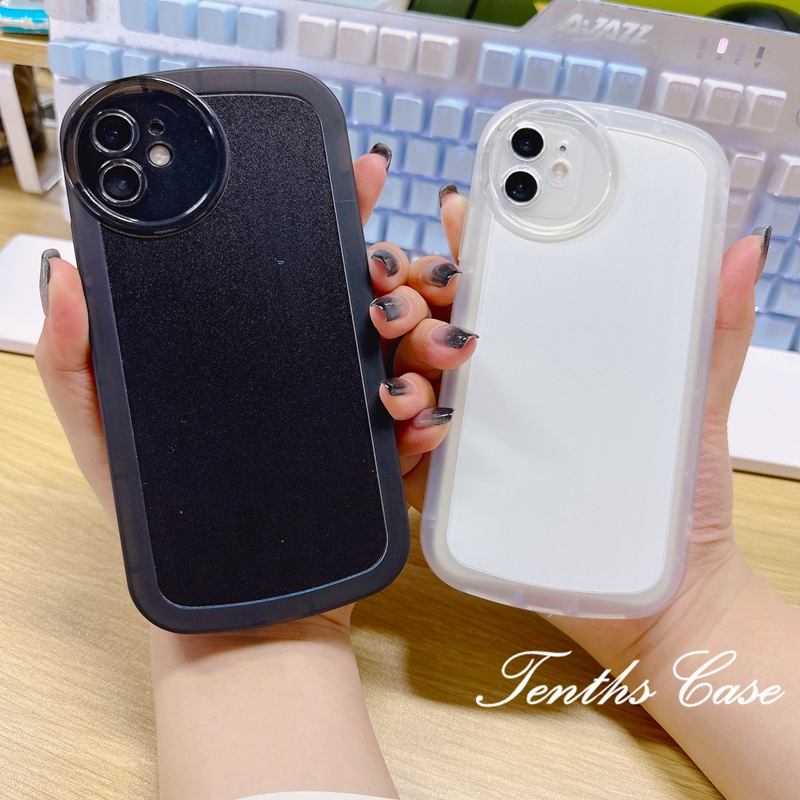 IPHONE Iphone14 13 12 11 Pro Max SE 2020 X XR Xs Max7 8 6 6s Plus Casing Soft Cover Mata Malaikat Berwarna Solid