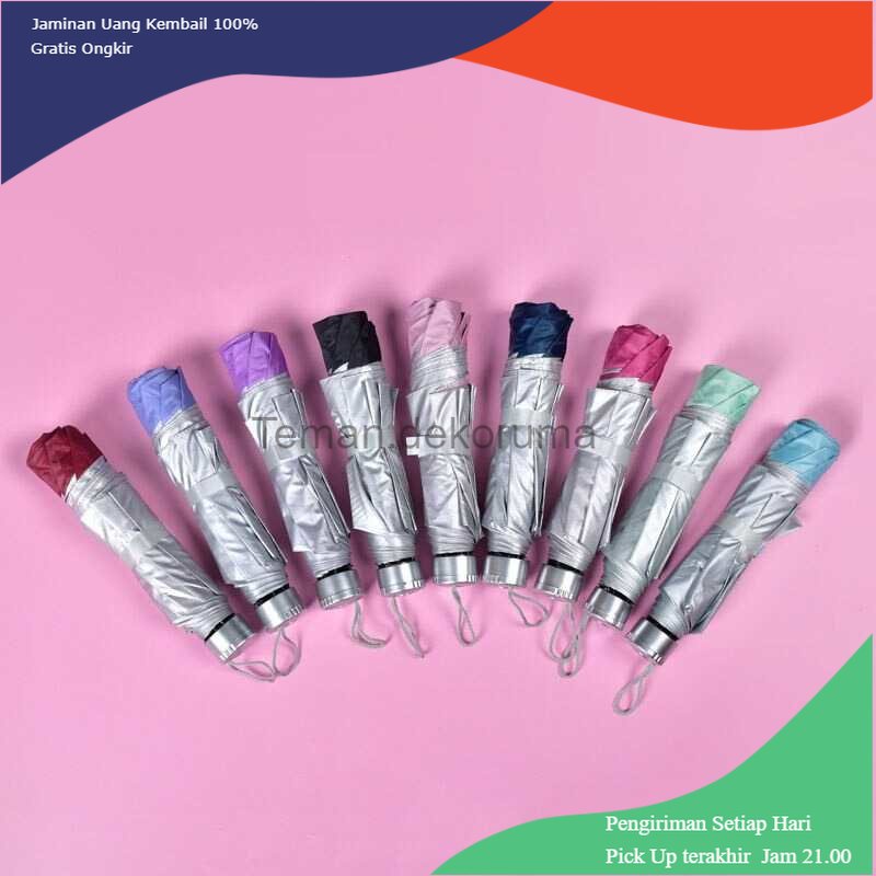 TD - DPR LISM Payung Lipat 3 Tahan Angin Lapisan Anti UV 8 Bones - L8