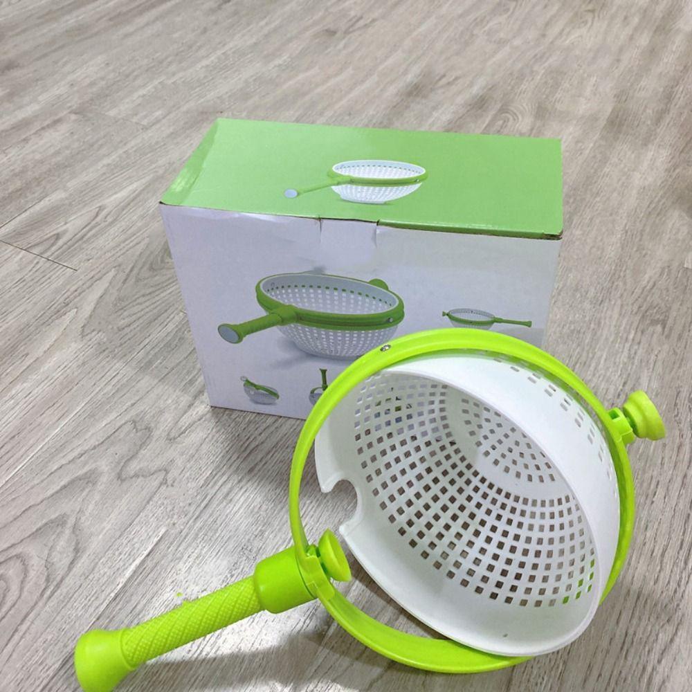 Solighter Colander Salad Spinner Portable Saringan Buah Gadget Dapur Alat Pembersih Sayuran Double-layer