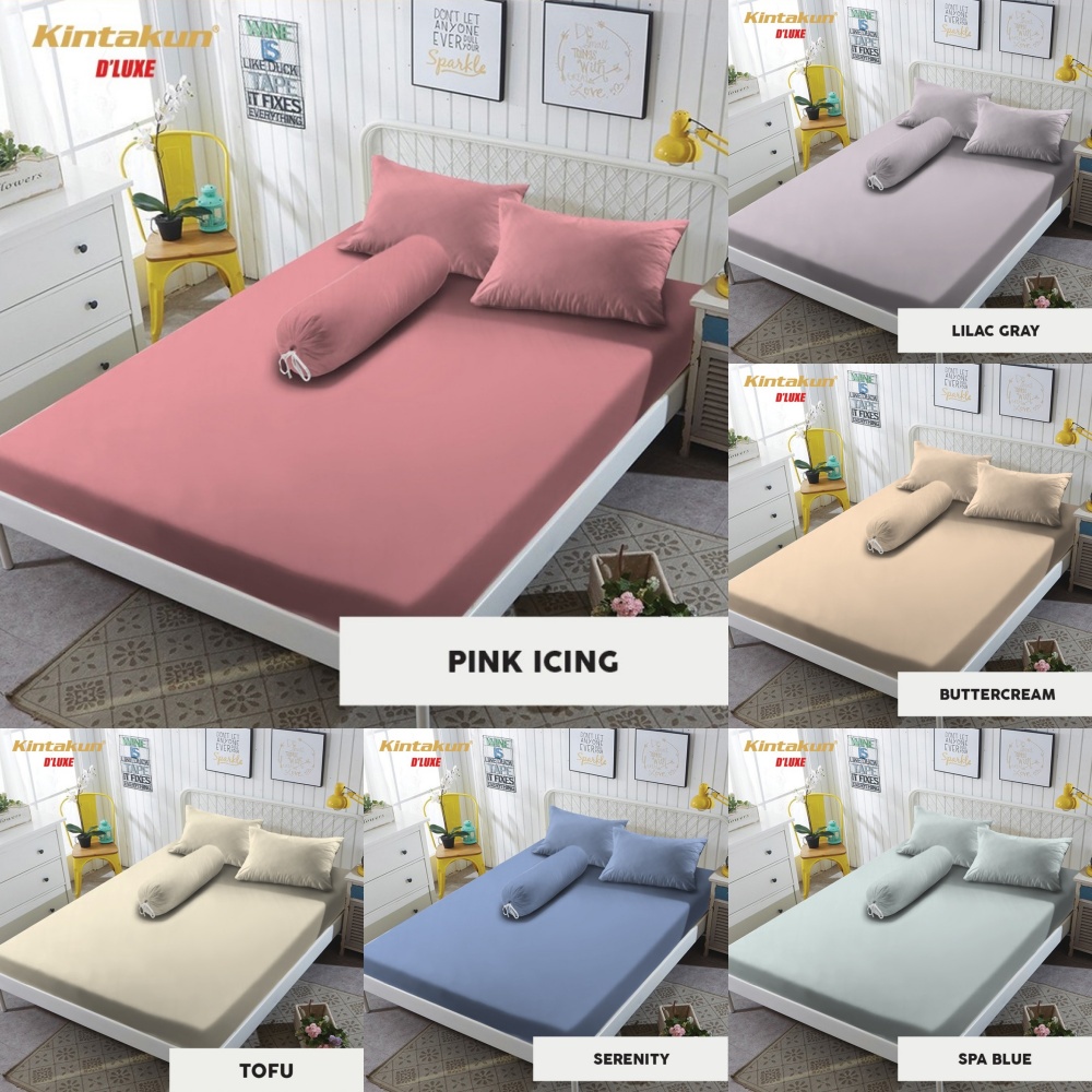 Kintakun Dluxe - Sprei Queen / King T30 (160x200 / 180x200) tinggi 30 LIMITED EDITION POLOS KOREA Terlaris pilihan