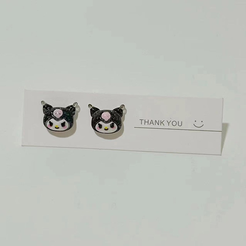 Anting Kodok Kecil Puppy Kartun Cantik Bahan Resin Untuk Wanita