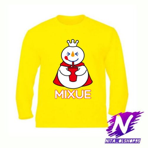 baju anak kaos anak lengan panjang mixue boba