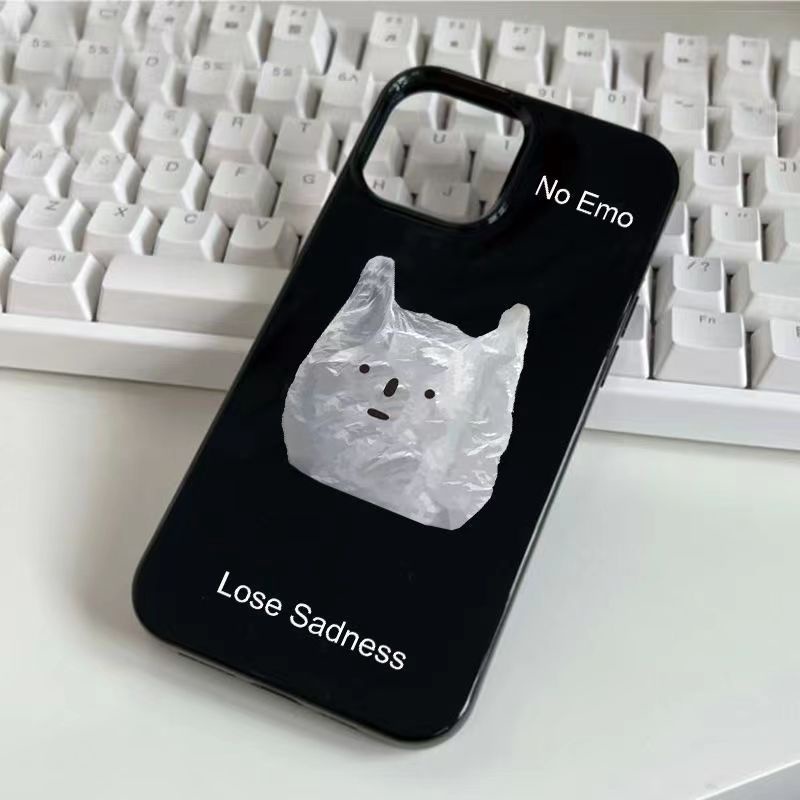 IPHONE Ins Pola Kantong Sampah Cocok Untuk Iphone14 14pro 14plus 13 13mini 13pro 13prm iPhone12 7Plus 8Plus Xr XS 13 12mini Pro Max Empat Sudut Casing Ponsel Tahan Guncangan