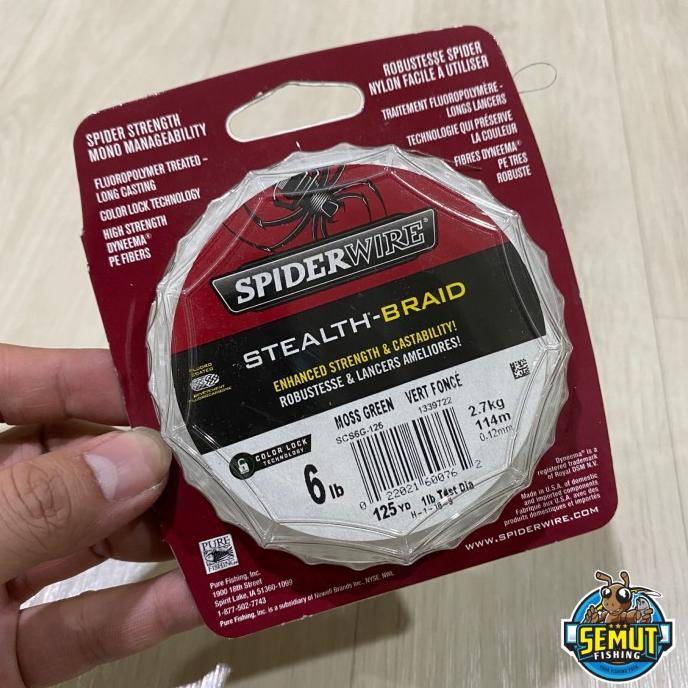 [Last Stock] Pe Spiderwire Stealth-Braid Moss Green 125Yd