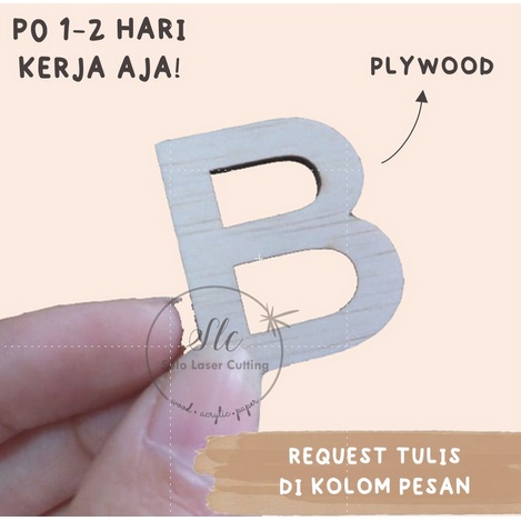 KAYU 3CM HURUF ABJAD (A-Z), INITIAL NAMA KAYU ABJAD HURUF TIMBUL DEKORASI MAHAR SESERAHAN MAS KAWIN 
