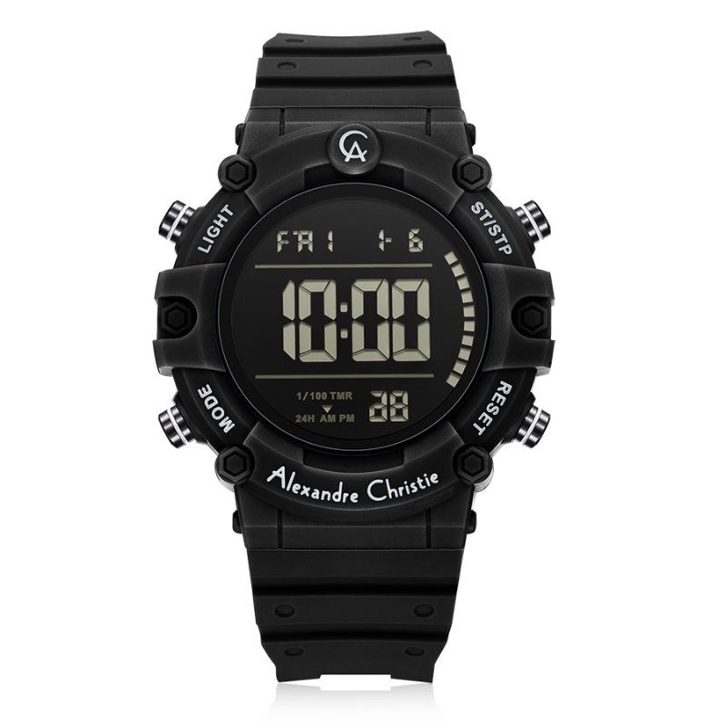 JAM TANGAN PRIA ALEXANDRE CHRISTIE AC 9367 RUBBER BLACK AC 9367 ORIGINAL