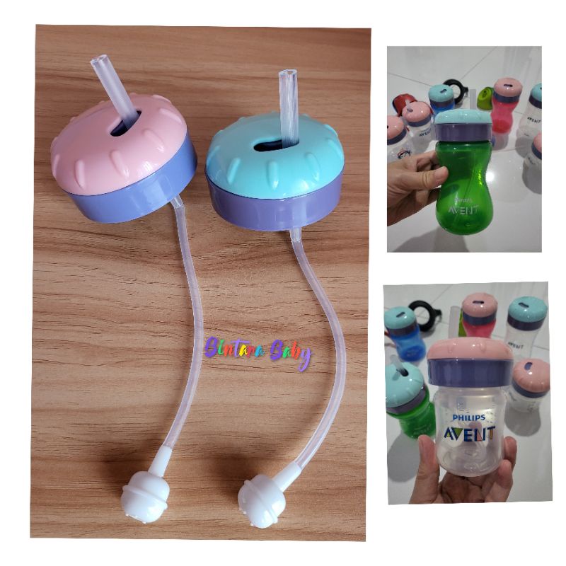 All In One Wide Neck Straw Cover / Tutup Botol Minum Sedotan Untuk Avent, Spectra, Mom Uung , Yomi / Avent Straw Replacement Head Straw Cup / Sedotan Avent / Sedotan bandul untuk Spectra MomUung Mom uung