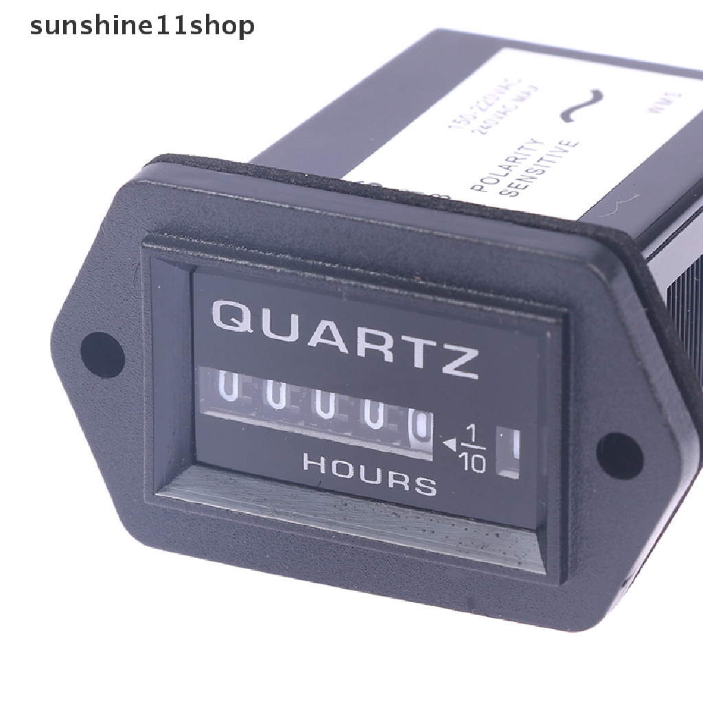 Sho 1PC 6digit 220V AC Hour Meter, Timer Counter Tertutup Lengkap 12v-36v dc N