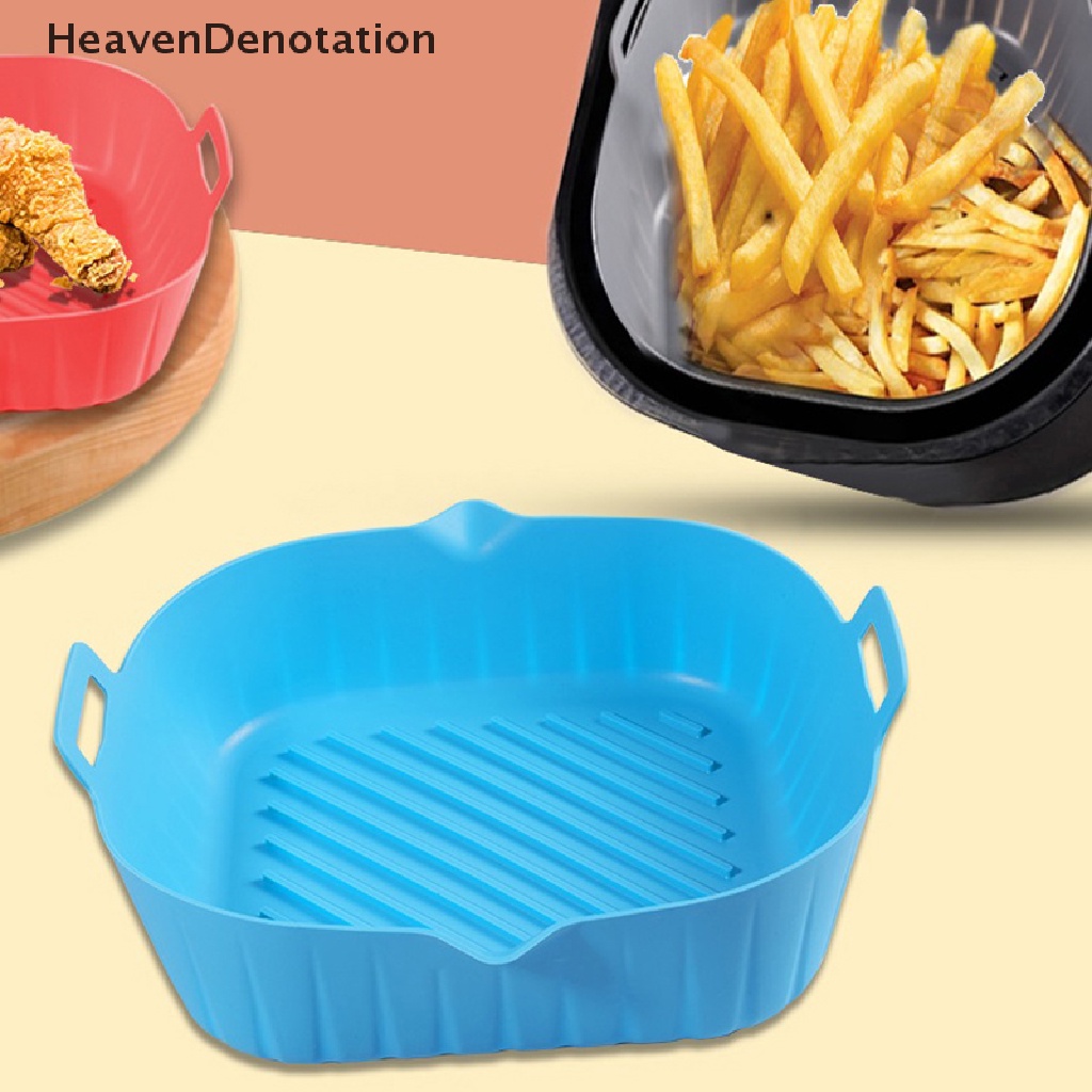 [HeavenDenotation] 1pcs Air Fryer Silicone Pot Air Fryer Basket Liner Anti Lengket Oven Baking Tray HDV