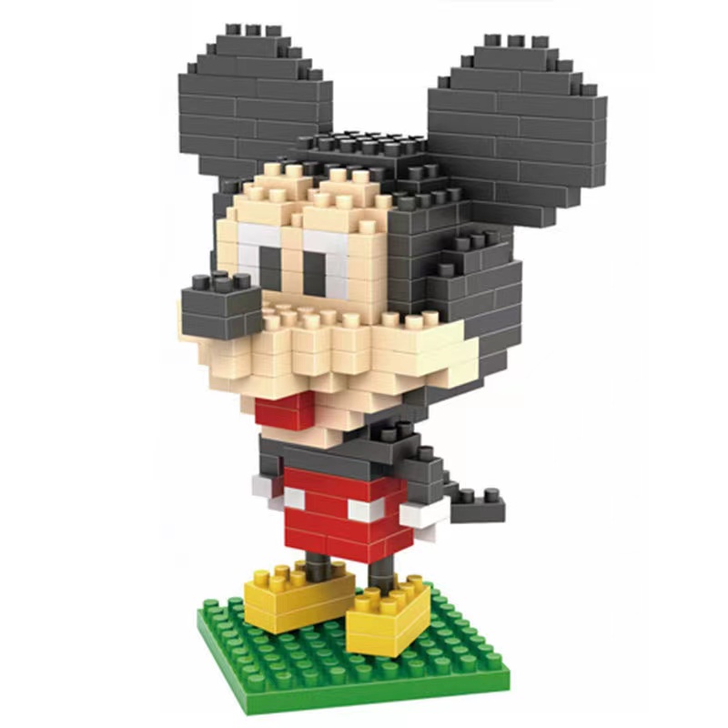 Mainan Blok Rakit Partikel Kecil Miniatur Kompatibel Dengan Lego Disney Mickey Mouse Donald Duck