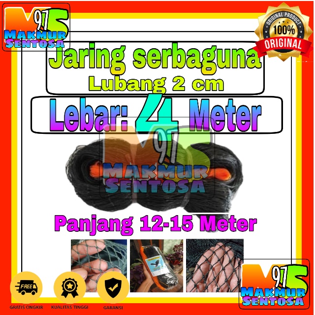 Jaring Pagar Ayam 4 meter / Jaring Lubang Kecil /Jaring Kandang /Jaring Burung / Jaring Taman